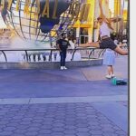 Sarah Shahi Instagram - We beat Bowzer, escaped the clutches of kong, chased off a T-rex, and lived to tell the tale. Thx for an awesome day for my littles and me @unistudios ❤️