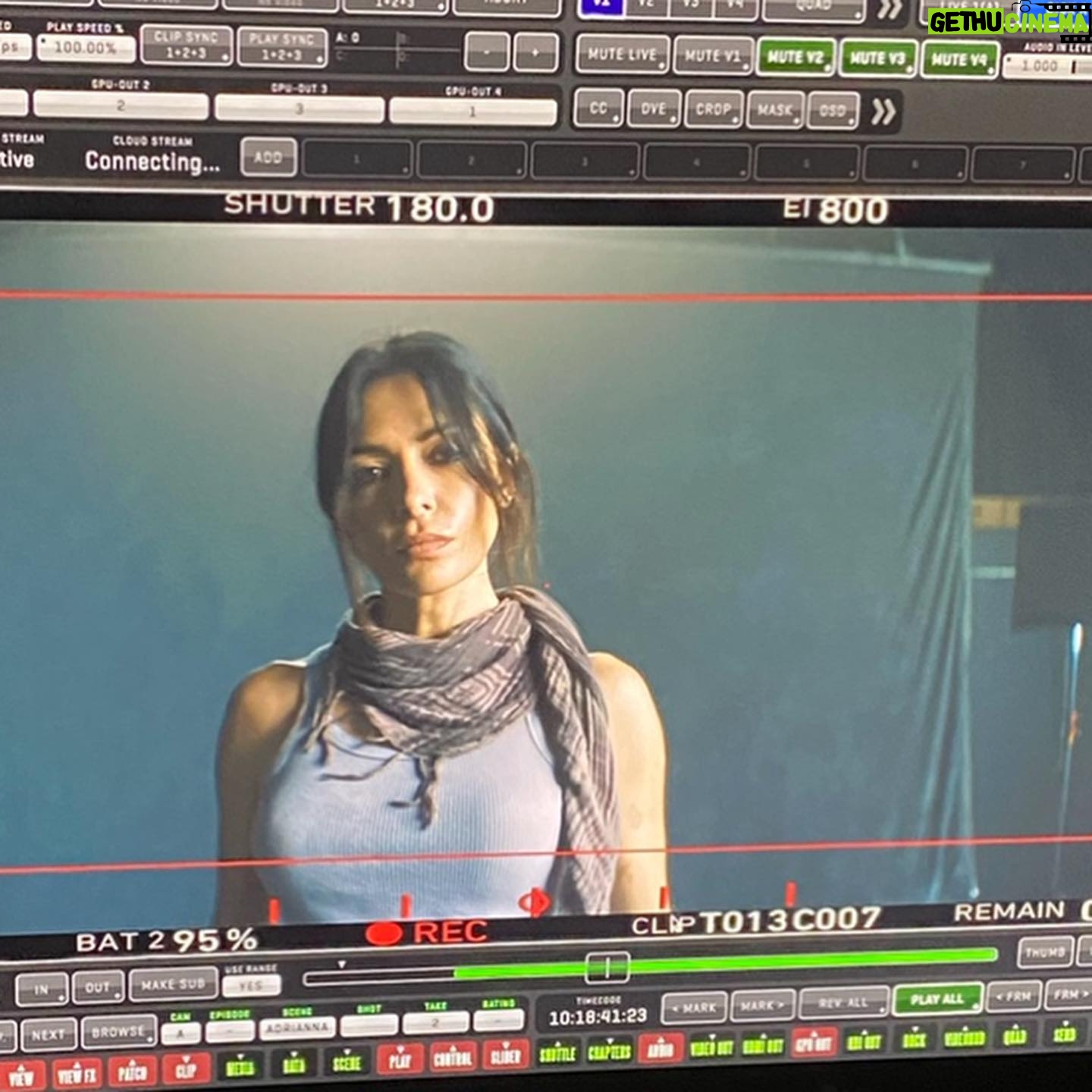 Sarah Shahi Instagram - Day 1. Camera test.. This movie was 20 years of falling and getting back up, following my gut even if others didn’t agree, over a decade of missed firsts’ with my babies. And what I got- was not just a DC movie. I got a family. DJ, mo, Pierce, Q, Noah, Bodhi, Marwan, Aldis, Jaume, Hiram, Scott, Beau, Dany- your friendship and love towards my kids and me is everything. I’ve learned from you all. I’m forever a student in your presence. and Marwan- thx for convincing me I wasn’t gonna die doing the stunt lol. Jaume, beau, DJ- you’re willingness to collab, create a safe space for actors, hear an idea is EVERYTHING, This ride, is so much more meaningful, because it is with you. Happy opening weekend. 🍻 Always, Your Adriana.