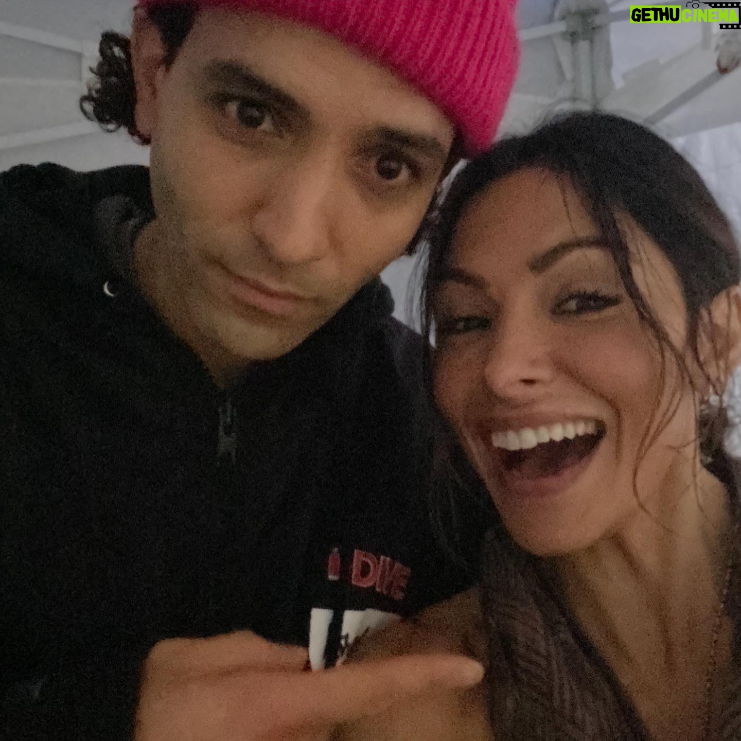 Sarah Shahi Instagram - Day 1. Camera test.. This movie was 20 years of falling and getting back up, following my gut even if others didn’t agree, over a decade of missed firsts’ with my babies. And what I got- was not just a DC movie. I got a family. DJ, mo, Pierce, Q, Noah, Bodhi, Marwan, Aldis, Jaume, Hiram, Scott, Beau, Dany- your friendship and love towards my kids and me is everything. I’ve learned from you all. I’m forever a student in your presence. and Marwan- thx for convincing me I wasn’t gonna die doing the stunt lol. Jaume, beau, DJ- you’re willingness to collab, create a safe space for actors, hear an idea is EVERYTHING, This ride, is so much more meaningful, because it is with you. Happy opening weekend. 🍻 Always, Your Adriana.
