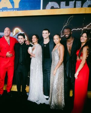 Sarah Shahi Instagram - Not sure where to start, but thank you God. And @versace . ❤️⚡️. 
What a journey. ( and Black Adam and I twinning)