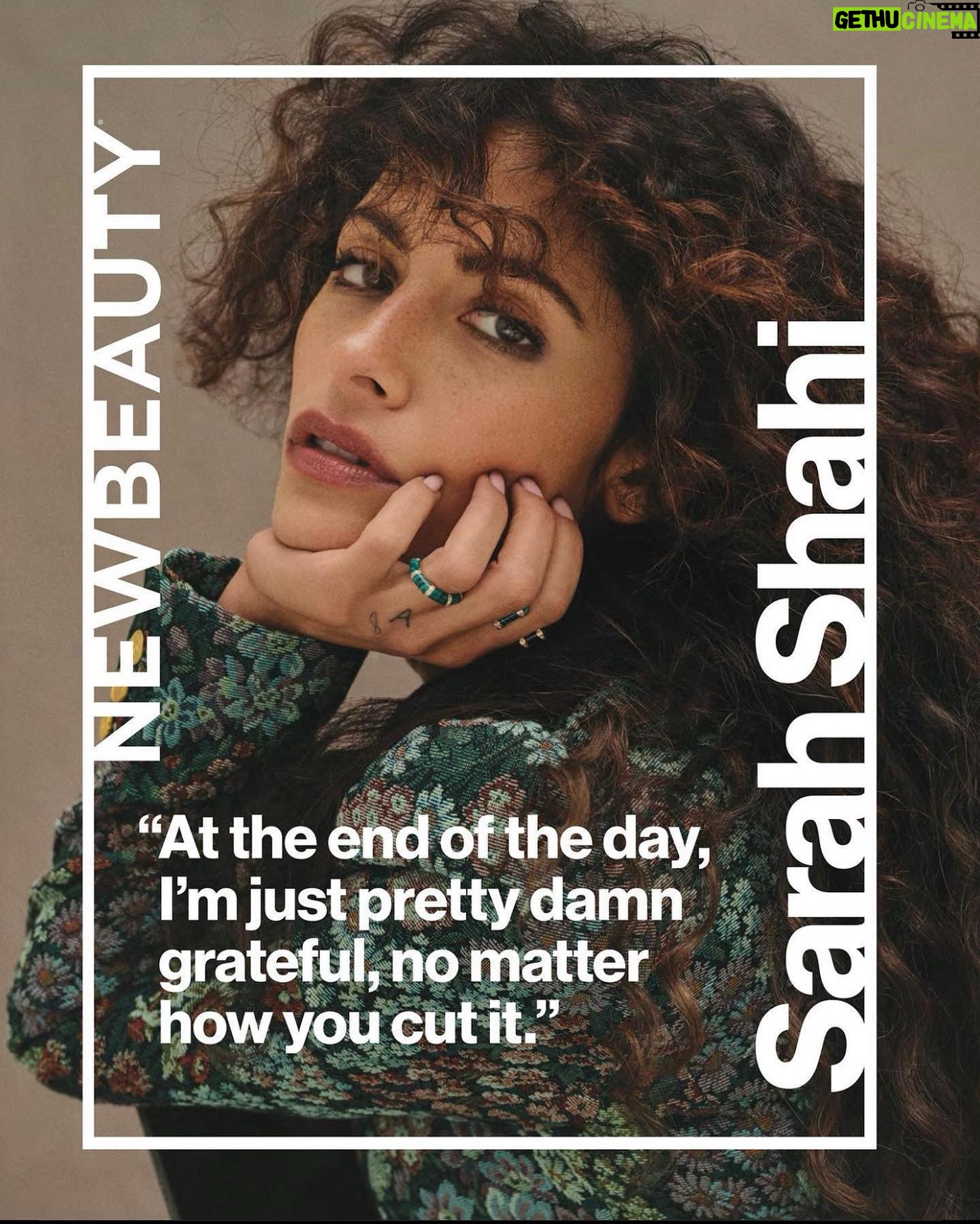 Sarah Shahi Instagram - @newbeauty Thank you 💙