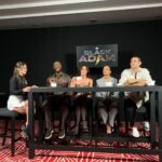 Sarah Shahi Instagram - An insane amount of love for these folks. @blackadammovie fam 🥰 Full of so much gratitude and humility Days 1-9… ( hey @aldis_hodge , did ya see this coming while we sitting in the arm pit of Yonkers when we were filming City. I’m proud of you friend😜)