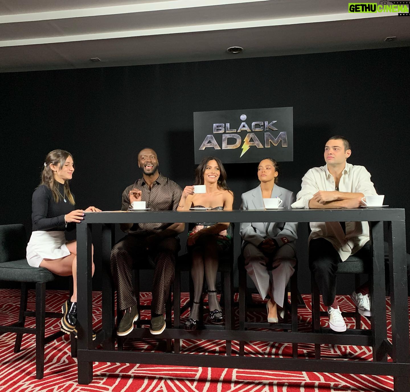 Sarah Shahi Instagram - An insane amount of love for these folks. @blackadammovie fam 🥰 Full of so much gratitude and humility Days 1-9… ( hey @aldis_hodge , did ya see this coming while we sitting in the arm pit of Yonkers when we were filming City. I’m proud of you friend😜)