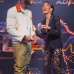 Sarah Shahi Instagram - OUR ATLANTA PREMIERE!! ATL- you all were a VIBE! And especially since this is where we shot @blackadammovie, it was so gracious for you to host us again. My brother and I had too much fun. @aldishodge @gucci
