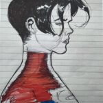 Sasha Calle Instagram - Andy drew this for me right before I cut my hair, weeks before the suit was ready. On set with Henry Braham by Chiabella James. Gracias por todo el amor y el apoyo que me han brindado. Abrazos inmensos. x