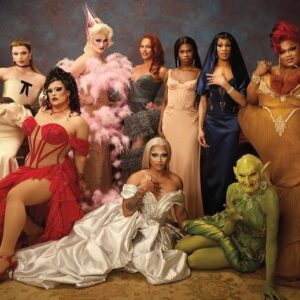 Sasha Colby Instagram - thank you @robertascroft for these stunning portraits and  @kendyll_legier for the incredible set design ❤️ so much love for my drag race sisters #emmys 
 
Gown @csiriano 
Glam @prestonmakeup 
Hair @rickyfraserhair 
Styling @laurelthomson_style