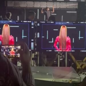 Sasha Colby Instagram - a little BTS of my promo with @rupaulsdragrace @viivhealthcare ✨ Season 16 of #DragRace premieres this Friday at 8/7c on @mtv !

Glam @prestonmakeup
Catsuit @imngo 
Gown @vee.monique