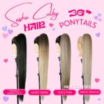 Sasha Colby Instagram - Happy Valentine’s Day my loves! To celebrate, I’m launching longer and denser 36 inch ponytails in 4 colors including 2 brand new blondes! Meet Dulce Max and Snow Snatch😍 Use code MOTHER for 14% off both 28 and 36 inch ponies 💌 link in my bio!