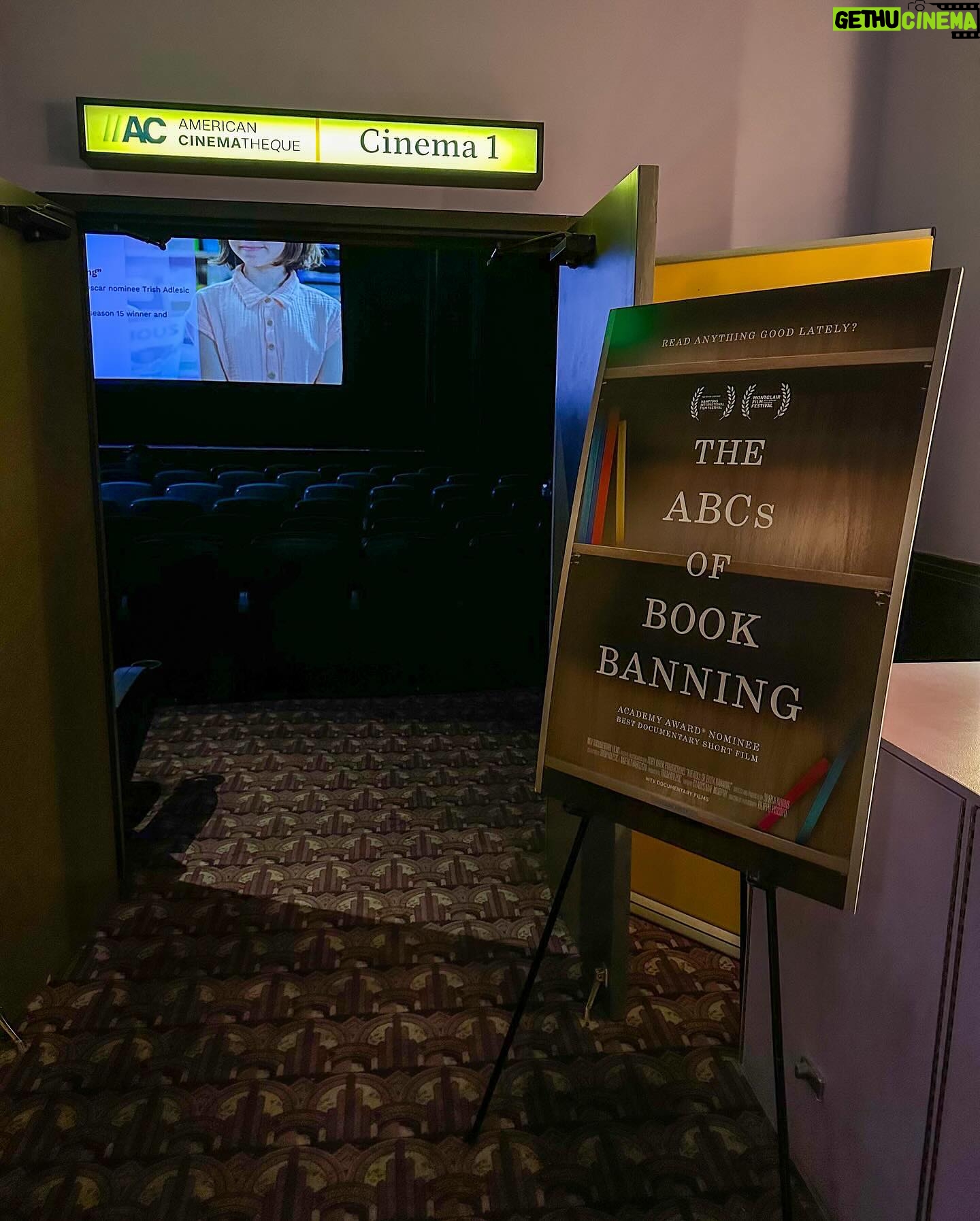 Sasha Colby Instagram - Major thanks to #DragRace champion @sashacolby who hosted this morning’s @am_cinematique screening of “The ABCs of Book Banning”, the Academy Award-nominated directorial debut from Head of @mtvdocs @thesheilanevins! ❤️ In recent years, more than 6,000 books have been removed from school districts around the US, labeled as banned, restricted, or challenged, and made unavailable to millions of students. By weaving together a lyrical montage of young readers and authors, “The ABCs of Book Banning” reveals the voices of the impacted parties, and inspires hope for the future through the profound insights of inquisitive youthful minds. Watch The ABCs Of Book Banning now on @paramountplus 📚