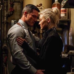 Sasha Luss Instagram - One of those precious moments - being stuck with @thereallukeevans in a broom cupboard 🙈😉 Go and see what happens between Alex and Anna in 8 days! @annamovie
