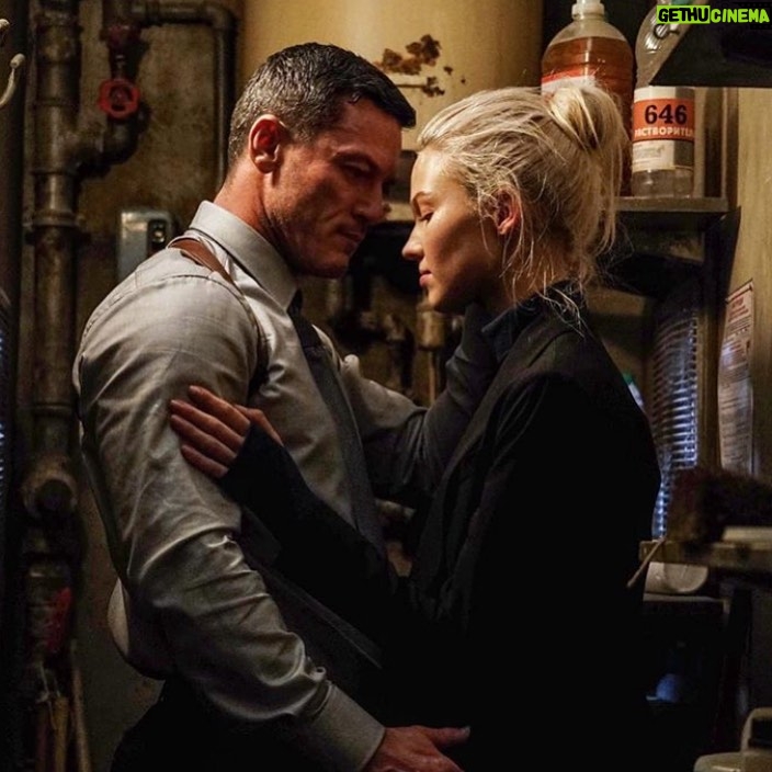 Sasha Luss - 22K Likes - One of those precious moments - being stuck with @thereallukeevans in a broom cupboard 🙈😉 Go and see what happens between Alex and Anna in 8 days! @annamovie
