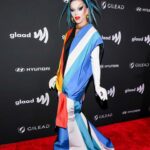 Sasha Velour Instagram - Wearing @christopherjohnrogers, @misho_designs jewelry, and custom dyed hair by @johnnovotny for the @glaad awards last night. (Studio photos by @mettieostrowski) I was nominated for “Outstanding Live TV Journalism – Segment or Special” for my appearance on Good Morning America last year about the drag ban. I also presented the award for “Best Reality Program” with my We’re Here sisters and the brilliant @brotherjones_ who spoke about the need for lawmakers to focus on stopping actual violence and injustice instead of targeting the LGBTQ community. As a final note, I was moved by the protesters outside and inside to investigate the partnership between GLAAD and the Anti-Defamation League. Although the ADL has helped track anti LGBTQ hate across the country, they have destroyed their own credibility by consistently labeling human rights advocacy for P@ lestine as antisemitism, vilifying protestors, and working to suppress all activism for G @ za. The actions of ADL are not consistent with our standards for justice as a queer community, and I urge institutions like GLAAD to publicly suspend all future work with them and support queer Palestinians. None of us will have liberation until all of us do. Getty photos @taylorehill and Kristina Bumphrey