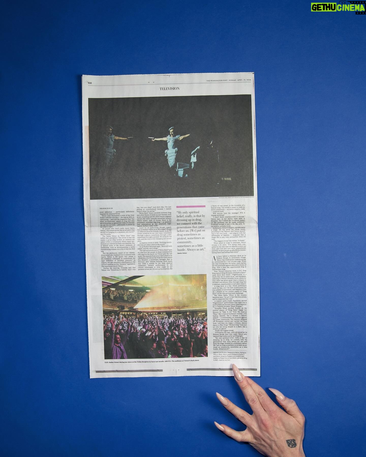 Sasha Velour Instagram - Johnny went to six bodegas but finally found me a print copy. ποΈ Front page of the arts section! π Thank you @washingtonpost for this incredible honor. Words: @maurajudkis Photography: @king_marvino Styling:Β @willyumbeck Black dress : @quine_li_ Mask: @lorysunartistry Red dress: @theattico Pink bunny dress: @quine_li_ Jewelry: Custom @sorrelloriginals Thanks: @poststyle @witchhousepr @thequeenpriyanka @werehere @hbo @humanbyorientation