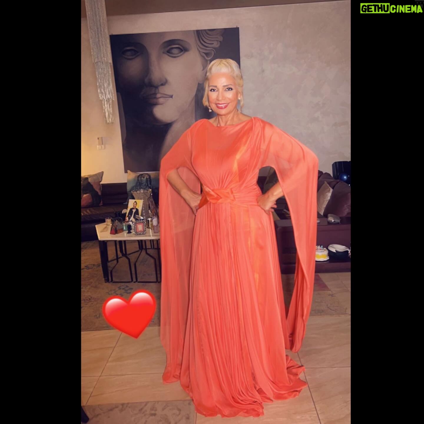 Sawsan Badr Instagram - Dress designed by @eli.thelabel at @saphircouture hair by @islamzakisalon