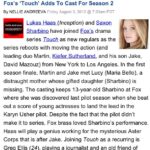 Saxon Sharbino Instagram - #FOX #Touch #iloveFox #cantwait #movingtoLA