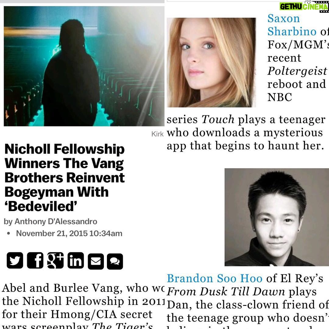 Saxon Sharbino Instagram - Deadline article out today ✌🏻️#bedeviled