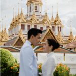 Sean Jindachot Instagram - Where we first date. “วัดภูเขาทอง” #pipajindaซึ่งกันและกัน