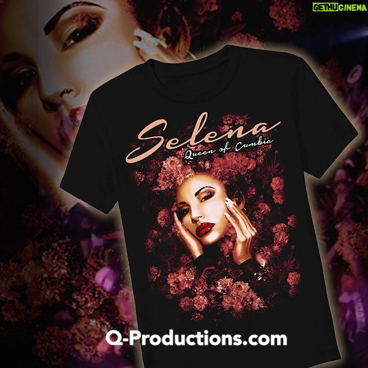 Selena Quintanilla Instagram - 🚨NEW MERCH🚨 Selena ”Queen of Cumbia” Flower Unisex Tee. Now Available at www.q-productions.com LINK IN BIO