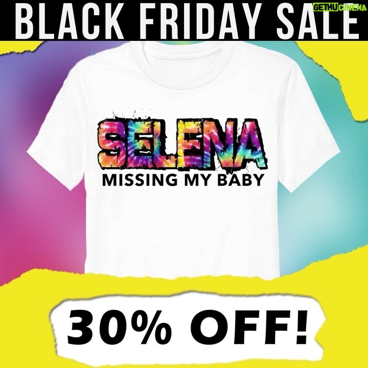 Selena Quintanilla Instagram - πβ£ β«οΈπππππ π
πππππ ππππ!β«οΈβ£ "Missing My Baby" Tie Dye Teeβ£ 30% OFF! - Reg. $20β£ www.q-productions.comβ£ π SALE starts MIDNIGHT/CST