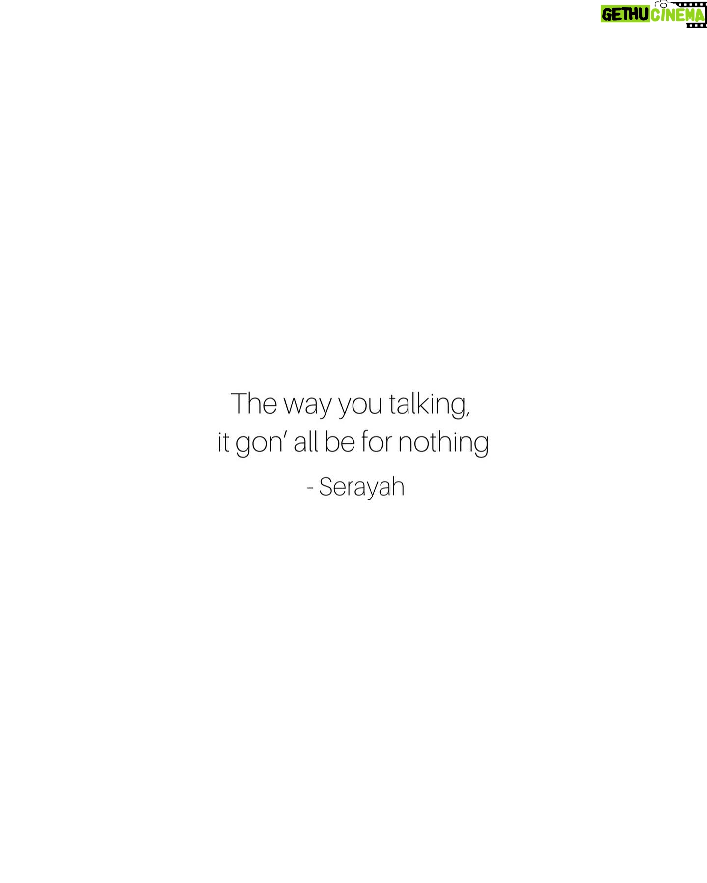 Serayah Instagram - I’m not with the facade just keep it real 💯 #DANGERFLUTTEREP #AVAILNOW #LIVING
