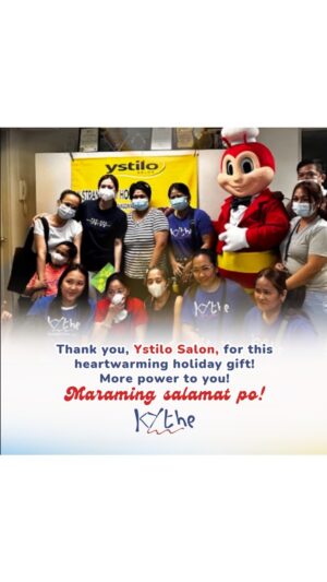 Shaina Magdayao Instagram - On December 15, 2023, Ystilo Salon, in their generous spirit, visited the Kythe office to donate snack bags for the Kythe children and essentials such as shampoo and conditioner for our caregivers. ❤️‍🩹❤️‍🩹

Ms. Shaina Magdayao, one of the owners of Ystilo Salon, along with the staff, graciously distributed these gifts to our beneficiaries. ⭐️

The children and parents couldn’t help but express their gratitude to the Ystilo Salon team. 🤗

Thank you, Ystilo Salon, for this heartwarming Christmas gift! More power to you! 🥰

Support Kythe Child Life Services today at: https://kythe.org/donate/ . 

#KytheFoundation #Charity #GiveBack #Giving #Sharing #ChildhoodCancer #FortheKids #Viral #Trending