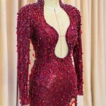 Shaina Magdayao Instagram - Celebrity enchantment at its finest! ✨🔥 @shaina_magdayao graces the 28th 부산국제영화제 Busan International Film Festival (BIFF) in a custom #EhrranMontoya Marsala red long sleeve serpentine gown. The fully beaded ensemble, featuring a unique deep neckline and captivating texturized crystals, highlights her beauty with elegance and sophistication, embellished with dangling beads adding a touch of allure, perfectly complementing her character. Styled by @adrianneconcept Earrings by @jmajewelry Gown by @ehrranmontoya #28thBusanInternationalFilmFestival #BIFF2023 #BIFF #BusanInternationalFilmFestival #BusanInternationalFilmFestival2023 #EhrranMontoya #EhrranMontoyaAtelier #ShainaMagdayao ABS-CBN ABS-CBN News