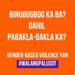 Shaina Magdayao Instagram – Stop the abuse. No excuse.
“1 in 3 women experience violence throughout their lifetime.”? Yet, violence against women and girls is still the most pervasive human rights violation globally. 

#noexcuse #walangpalusot #babaemaylabanka #16days #notogbv