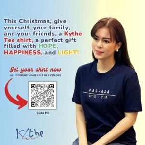 Shaina Magdayao Instagram - 𝐇𝐨𝐰 𝐛𝐞𝐚𝐮𝐭𝐢𝐟𝐮𝐥 𝐢𝐭 𝐢𝐬 𝐭𝐨 𝐠𝐢𝐯𝐞 𝐦𝐞𝐚𝐧𝐢𝐧𝐠𝐟𝐮𝐥𝐥𝐲 𝐝𝐮𝐫𝐢𝐧𝐠 𝐭𝐡𝐞 𝐦𝐨𝐬𝐭 𝐰𝐨𝐧𝐝𝐞𝐫𝐟𝐮𝐥 𝐬𝐞𝐚𝐬𝐨𝐧!🎄🎁

This Christmas, give yourself, your family, and your friends, a Kythe Tee shirt, a perfect gift filled with HOPE, HAPPINESS, and LIGHT! 👕🤍

By purchasing a shirt, you will also be able to support the well-being of chronically ill children, giving hope, strength, and love to them this yuletide season. 🎄

For PHP 799, these shirts are available in 3 prints: PAG-ASA (HOPE), KASIYAHAN (HAPPINESS), and PAGBABAGO (CHANGE), and available in 3 colors: Gray, Navy Blue, and Taupe. 

The shirts are made-to-order with a delivery lead time of 14 days. 

Happy Holidays to you and your loved ones! ✨

To know more and to order, visit: https://kythe.org/donate/kythe-tee-shirt

#KytheFoundation #GiveLove #GiveHope #HappyHolidays #Magic