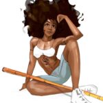 Shaina West Instagram - truth is im an anime character cosplaying a human. #FanArtFriday ✍🏾 @artofkelvin @starlord_remy_art loret__o @lulavinkey @andadawg 💜