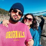 Shalani Tharaka Instagram - In to the Rockies 🍁 ❄️ #winterdrive #mountains #canada #lakelouisecanada