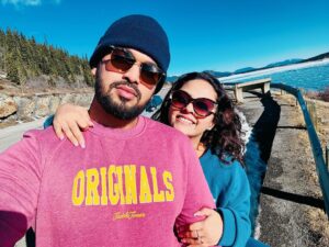 Shalani Tharaka Instagram - In to the Rockies 🍁 ❄️ 

#winterdrive #mountains #canada #lakelouisecanada