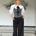 Shanik Aspe Instagram – En mi último reel compartí como arme estos 3 looks en gris con una misma prenda “top estilo corset “ por si quieres algunas ideas ❤️. Cuál te gusta más 1, 2 o 3 🤔?