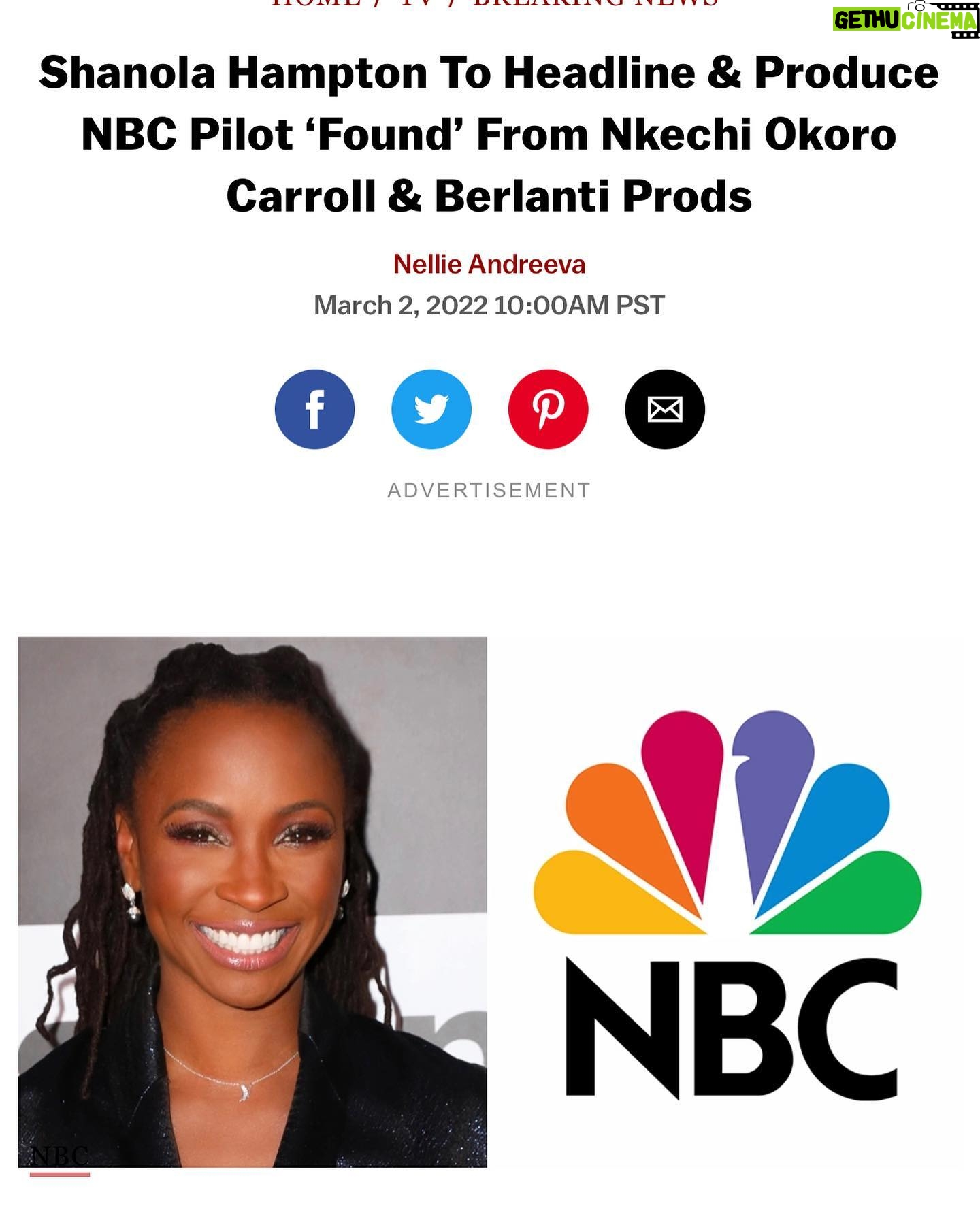 Shanola Hampton Instagram - Oh the joy and excitement I feel!! Now is the time for this show!!! #FOUND #NBC