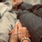 Sharna Burgess Instagram - For each other and for ourselves 🖤 I have one for Zane I’ll share when it’s healed ✨ Thank you so @cachotattoo, you’re awesome 🙏🏻