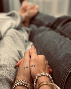 Sharna Burgess Instagram - For each other and for ourselves 🖤 I have one for Zane I’ll share when it’s healed ✨ Thank you so @cachotattoo, you’re awesome 🙏🏻