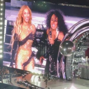 Sharna Burgess Instagram - Some footage of Bey last night on the last few slides. 💖 and a personal share at the end of the caption. 

I’m truly still left speechless and in awe after last night. I knew she was incredible but I also had no idea just how much. Her, Her out of this world dancers, the entire production… were better than i anything I could’ve imagined. My jaw never left the floor. It still hasn’t.  I loved seeing her genuine gratitude, real emotion talking about her daughter and even though she is one of the biggest stars on the planet the loud and beautiful love coming towards her onstage from the audience still reachers her. You can see it and feel it. 

@azazieofficial thank you so much for having me, what a gift 💖🙏🏻 and I LOVED my dress xx

*side note. I totally battled with some of my social awkwardness and insecurities last night. My introvert was out in full swing when I needed that other more brave and vibrant part of my personality to come out. It happens more often than people think even though I’m sure this share surprises you. Sometimes I can’t force myself to be social or bubbly, make small talk or come out of my shell. Sometimes… I just have to lovingly accept that quiet and kind is my vibe in that moment. And that is a very real big part of my personality.  I feel like we will talk about this on the podcast. Remember that old•ish is launching September 12. First ep I will no doubt talk about DWTS and what you already know but I haven’t shared yet. ♥️