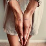 Sharna Burgess Instagram - For each other and for ourselves 🖤 I have one for Zane I’ll share when it’s healed ✨ Thank you so @cachotattoo, you’re awesome 🙏🏻