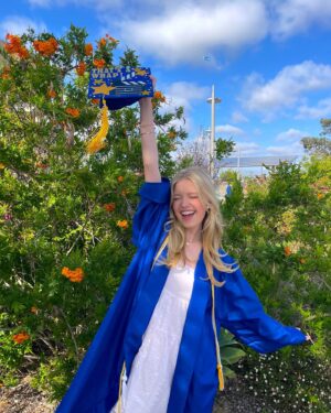 Shay Rudolph Instagram - that’s a wrap on high school!!!!💙🎉🎓🥂
