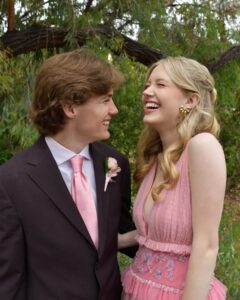 Shay Rudolph Instagram - senior prom from beginning to end 💘💕💓 biggest thank you to @loveshackfancy for the dreamiest dress and shoes i have ever worn 💐🕊️✨ & @thepinkreef for the sweetest earrings 🎀🌸
