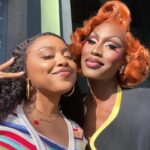 Shea Couleé Instagram - Hey, we saw you from across the bar at Drag Brunch ad wanted to know… Do you recommend the chicken & waffles? Or shrimp & grits?! You know, just casually hanging out with the coolest teacher at @abbottelemabc Miss @quintab Thank you so much for having me. It was such a fun and memorable day on set, and I was genuinely in awe of the overwhelmingly welcoming, light-hearted, and supportive environment at Abbott Elementary and feel so grateful to have experienced it. Lemme know when the “Brunchy Bunch” plans their next outing 😘