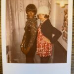 Shea Couleé Instagram - Cleaning out my closet and found this old gem from my 3rd time in drag at a 1960’s themed party with my girl @valpalthegal. I’m sure if someone found this Polaroid without context, they’d truly think it was from the 60’s. (Another fun fact) This dress later got deconstructed and repurposed into my top 4 finale runway look on Season 9. 🥰