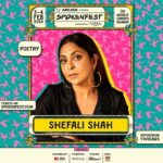 Shefali Shah Instagram - Shefali Shah: From Iconic Roles to Poetic Tales! 🎭📜 We are struggling to stay calm because This. Is. Happening! Shefali Shah is going to grace the Spoken Fest stage for the first time ever! You probably know her for her roles in Delhi Crime, Darlings, and most recently, in the ethereally beautiful “Three Of Us”, and more. And now, Shefali Shah unveils a new chapter as a wordsmith. Shefali Shah’s poem at Spoken ‘24 will take you on a journey through time, emotions, and questions. Spoken Fest ‘24 | Feb 3 & 4 | Jio World Garden, BKC, Mumbai Featuring performances by Vishal & Rekha Bhardwaj, Zakir Khan, Alok-Vaid Menon, & 100 other artists! Aaaaand SHEFALI SHAH! #festivalsofindia #mumbaifestivals #spokenfest #spokenword #spoken2024 #wordsvoicesstories #mumbaievents Poster Credits: @oddwaffling