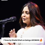 Shefali Shah Instagram – “I know I have stretch marks, but we’ll then so does the sky” ❤️

“As a Woman, I Know…” By Shefali Shah is a fire performance 🔥 
LINK IN BIO 🌻
.
.
.
#shefalishah #women #womanhood #kommune #spokenfest2024 #spokenfest