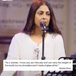 Shefali Shah Instagram – “I know I have stretch marks, but we’ll then so does the sky” ❤️

“As a Woman, I Know…” By Shefali Shah is a fire performance 🔥 
LINK IN BIO 🌻
.
.
.
#shefalishah #women #womanhood #kommune #spokenfest2024 #spokenfest