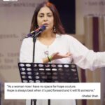 Shefali Shah Instagram – “I know I have stretch marks, but we’ll then so does the sky” ❤️

“As a Woman, I Know…” By Shefali Shah is a fire performance 🔥 
LINK IN BIO 🌻
.
.
.
#shefalishah #women #womanhood #kommune #spokenfest2024 #spokenfest