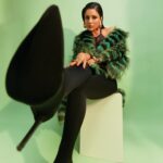 Shehnaaz Kaur Gill Instagram - Intensity is the game; allure is the name. Jacket @helenyarmak Earrings and bracelets by @amamajewels Rings by @zohra_india Styled by @manekaharisinghani with @chintan_shah08 Makeup by @reshmaamerchant Hair by @cheemabaljit2 Shot by @priyankknandwana