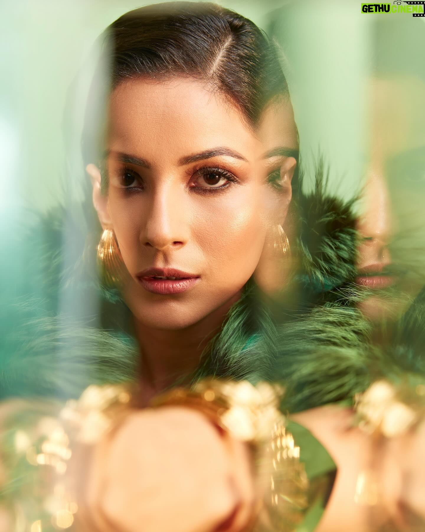 Shehnaaz Kaur Gill Instagram - Intensity is the game; allure is the name. Jacket @helenyarmak Earrings and bracelets by @amamajewels Rings by @zohra_india Styled by @manekaharisinghani with @chintan_shah08 Makeup by @reshmaamerchant Hair by @cheemabaljit2 Shot by @priyankknandwana
