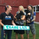 Sheri Moon Zombie Instagram - Our goat friend Claire came to live with us about a year and a half ago after our pals at @peta gave us a call and said they hoped we could take her in. This is the first photo I took of Claire’s arrival in the PETA van all the way from N Carolina. She was very skinny, a bag of bones and had a missing hoof. We fell in LO🖤E with baby Claire instantly. In order for her to join our existing herd of 3 we had to #quarantine Claire for 10 days. She eventually joined the herd and they all get along. She is such an affectionate love bug. The videos are her now, plumpy and jumpy!!! She loves running, jumping and doing fun twists. #claire #peta #goatfriends