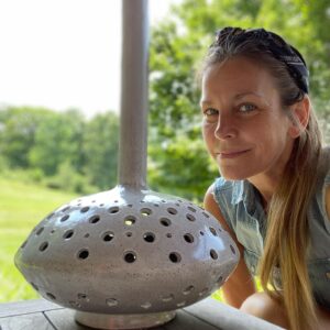 Sheri Moon Zombie Instagram - Lady and The Lamp. My first hand built lamp. Now I just have to wire her up. #pottery #handbuiltpottery #pothead #summervibes