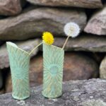 Sheri Moon Zombie Instagram - Set of vases. #pottery #handbuiltpottery #pothead #dandelions